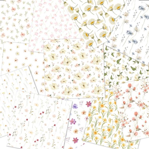 LaCreativ - Designpapier "Zarter Frühlingsgruß" Paper Pack 6x6" - 24 Bogen