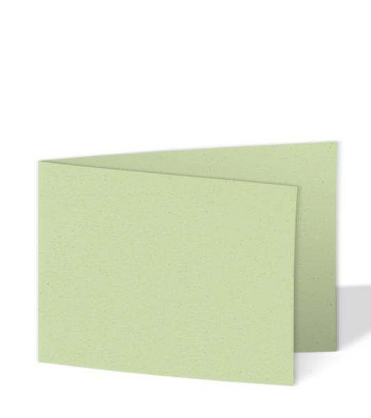 Doppelkarte - Faltkarte 250g/m² DIN B6 quer in recycling kiwi