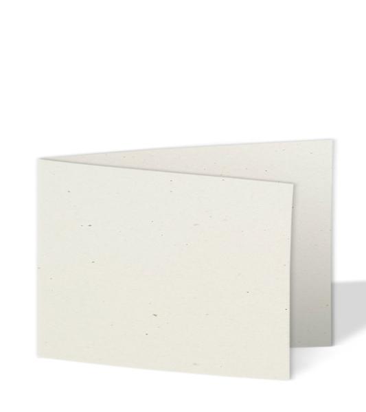 Doppelkarte - Faltkarte 250g/m² DIN B6 quer in natur wollweiss