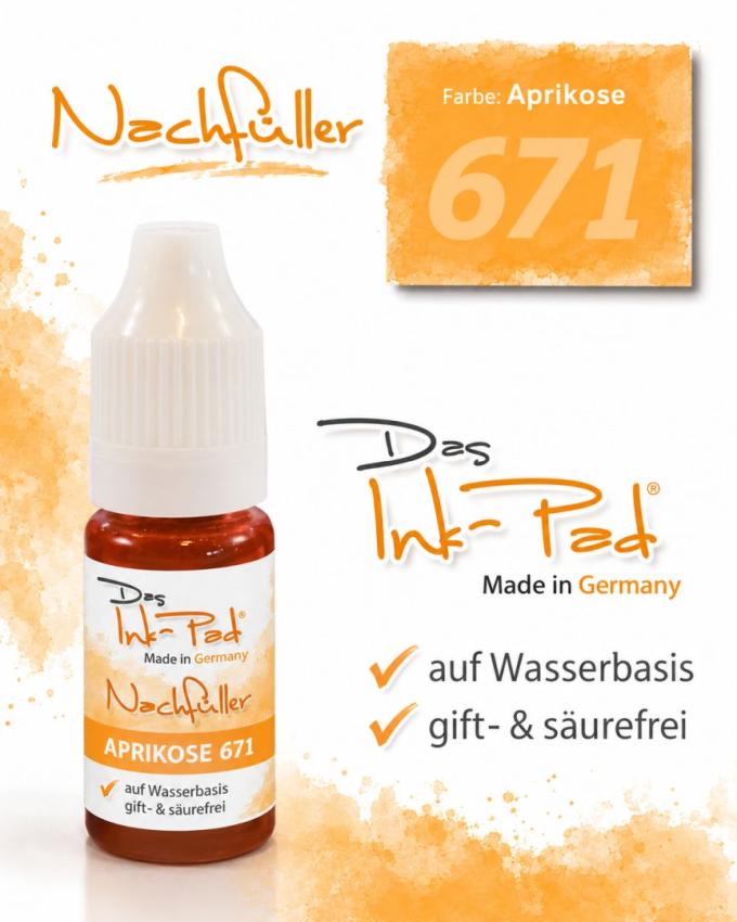 LaCreativ Nachfüller 10ml in aprikose für Das Ink-Pad - Stempelkissen