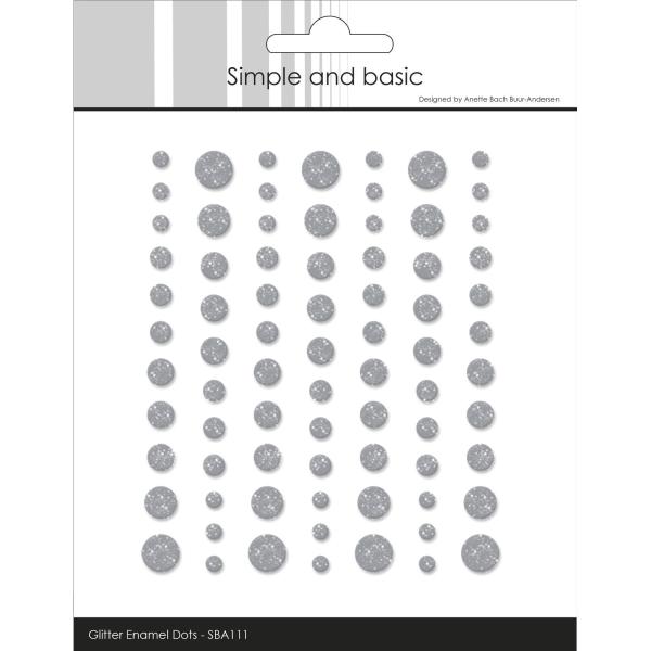 Simple and Basic - Glitter Enamel Dots "Concrete"