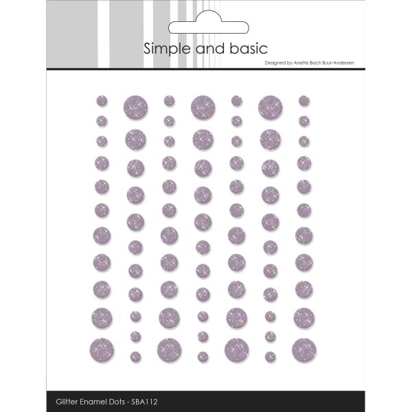 Simple and Basic - Glitter Enamel Dots "Heather"
