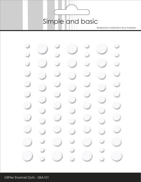 Simple and Basic - Glitter Enamel Dots "Soft White"