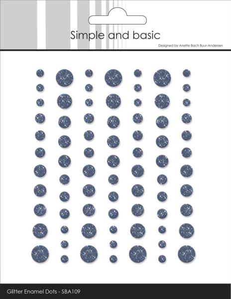 Simple and Basic - Glitter Enamel Dots "Navy"