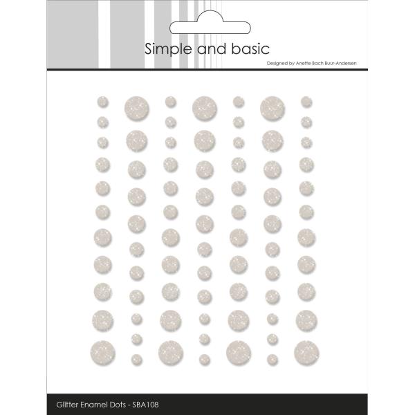 Simple and Basic - Glitter Enamel Dots "Beige"