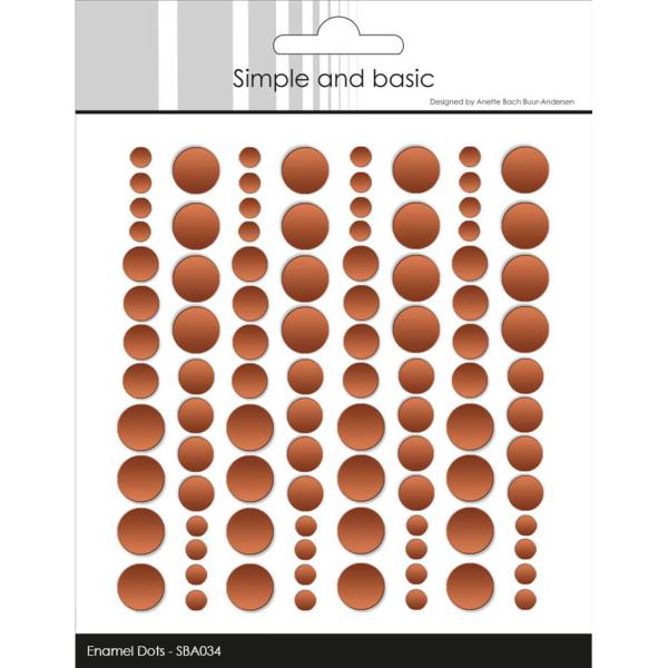Simple and Basic - Adhesive Matte Enamel Dots "Metallic Copper Matte"