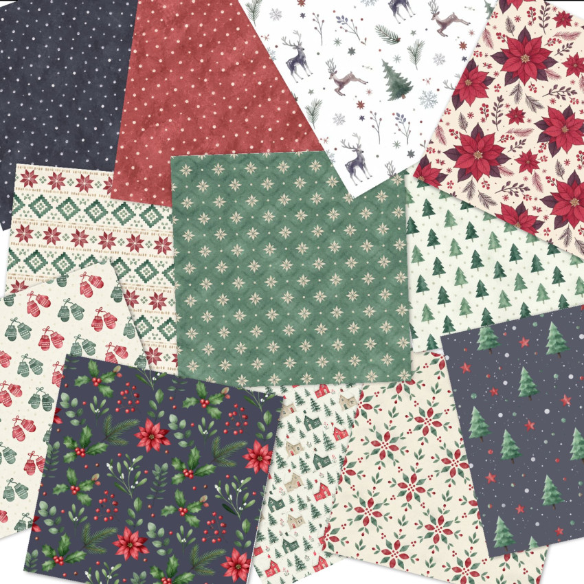 LaCreativ - Designpapier "Festlicher Mustermix" Paper Pack 6x6" - 24 Bogen
