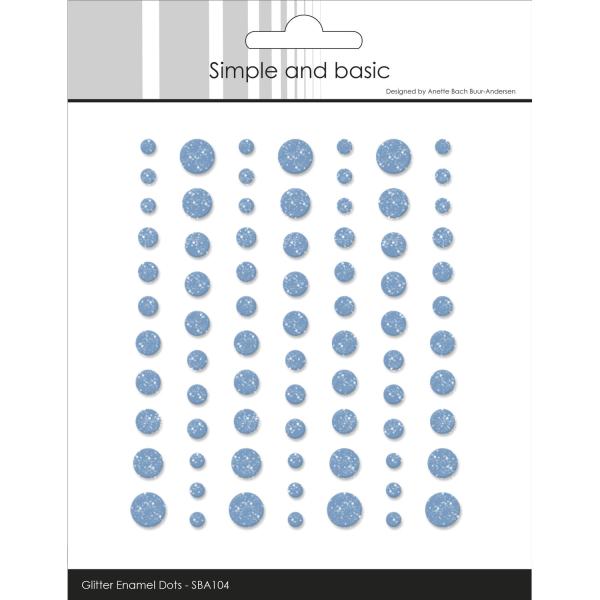 Simple and Basic - Glitter Enamel Dots "Light Blue"