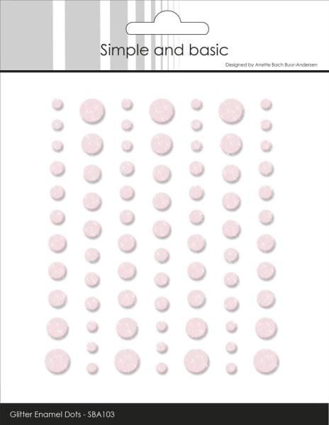 Simple and Basic - Glitter Enamel Dots "Light Pink"