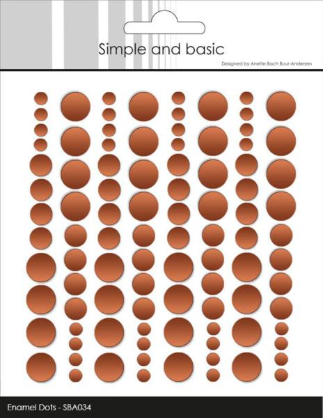 Simple and Basic - Adhesive Matte Enamel Dots "Metallic Copper Matte"