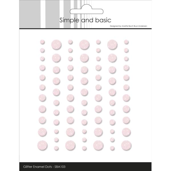 Simple and Basic - Glitter Enamel Dots "Light Pink"