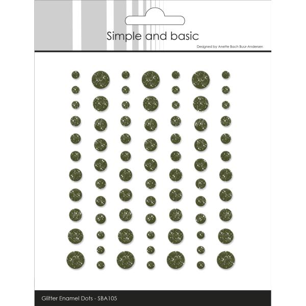 Simple and Basic - Glitter Enamel Dots "Forest Green"