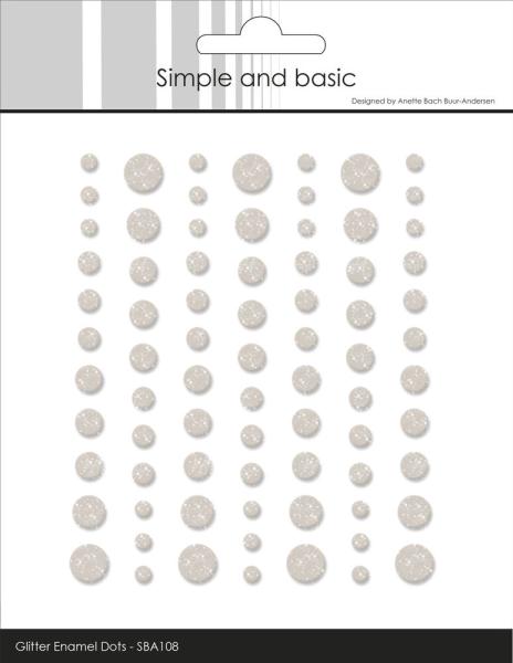 Simple and Basic - Glitter Enamel Dots "Beige"