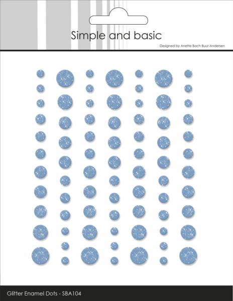 Simple and Basic - Glitter Enamel Dots "Light Blue"