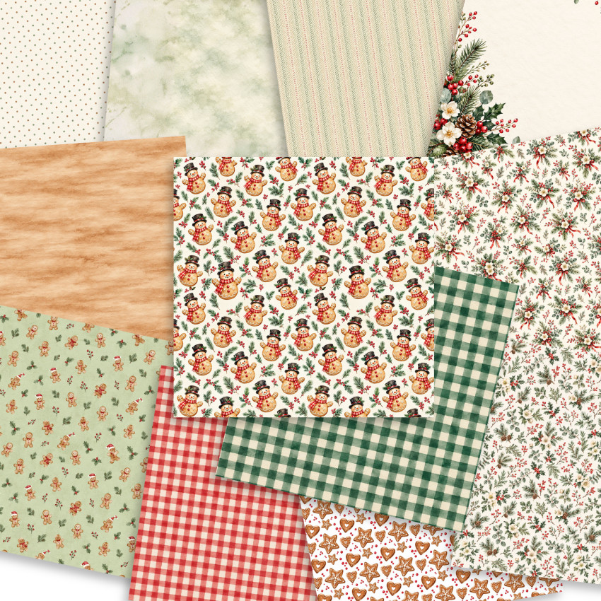 LaCreativ - Designpapier "Omas Weihnachtsstube" Paper Pack 12x12" - 12 Bogen