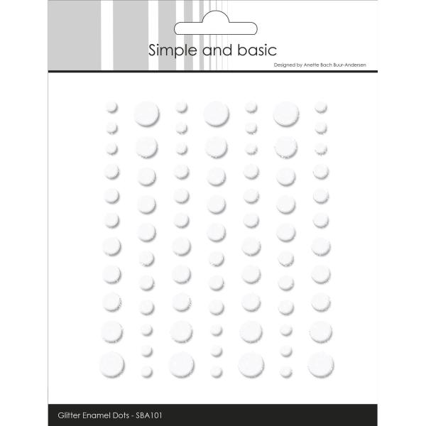 Simple and Basic - Glitter Enamel Dots "Soft White"