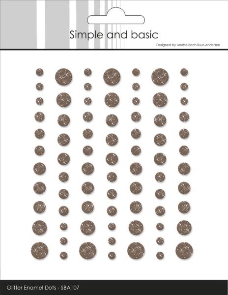 Simple and Basic - Glitter Enamel Dots "Coffee"
