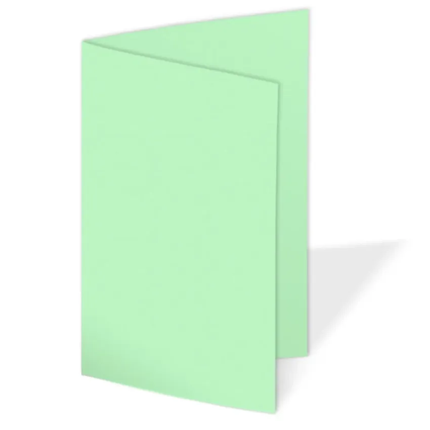Doppelkarte - Faltkarte 240g/m² DIN A6 in pastell grün