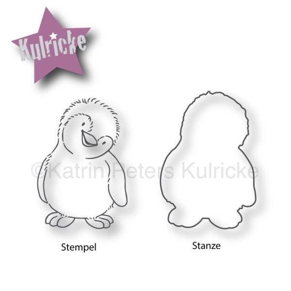 Pinguin Felix gespiegelt Stempel & Stanze