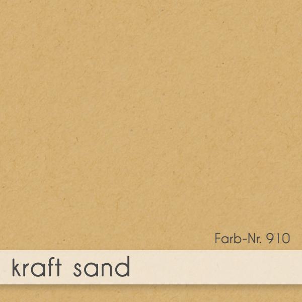 Faltkarte mit Briefumschlag DIN A5 in kraft sand