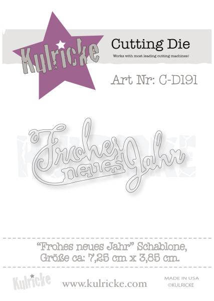 Kulricke "Frohes neues Jahr"  Stanze - Craft Die