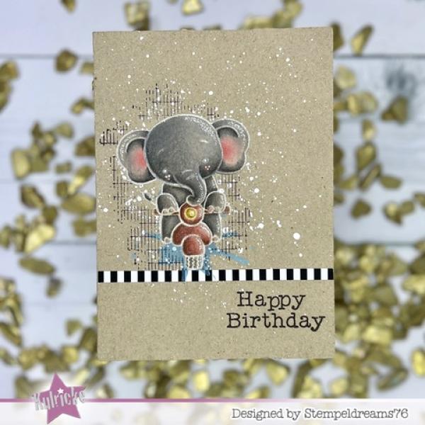 Kulricke Stempel "Elefant Geburtstag" Clear Stamp