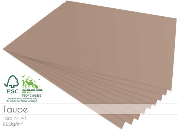 Cardstock - Bastelpapier 220g/m² DIN A4 in taupe