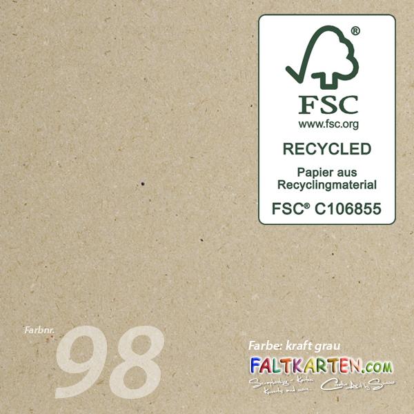 Cardstock 12"x12" 220g/m² (30,5 x 30,5cm) in kraft grau