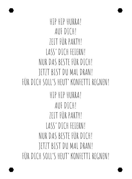 Kulricke Designpapier - "Hip Hip Hurra" Label Papier A7