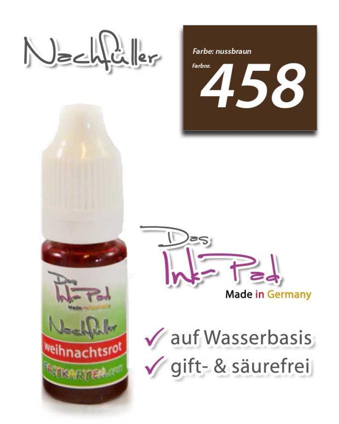 Nachfüller 10ml in nussbraun für Das Ink-Pad - Stempelkissen