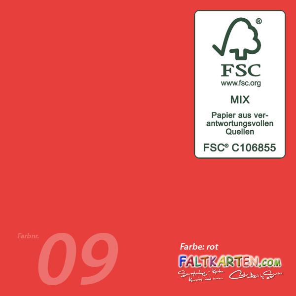 Cardstock 12"x12" 240g/m² (30,5 x 30,5cm) in rot