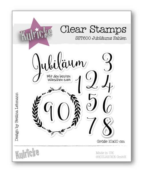 Kulricke Stempelset "Jubiläums Zahlen" Clear Stamp
