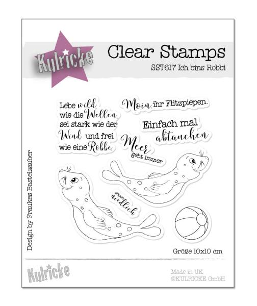 Kulricke Stempelset "Ich bins Robbi" Clear Stamp
