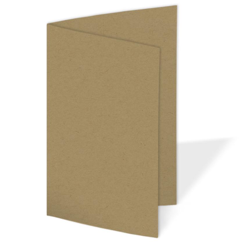 Doppelkarte - Faltkarte blanko 300g/m² DIN A6 in recycling natur