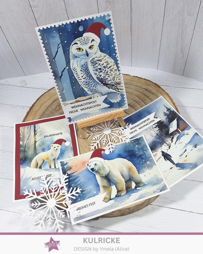 Kulricke Bundle "Weihnachts Basics" inkl. Stanze, Stempel und Designpapier